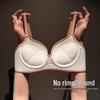 Striped Push-Up Bra for Small Bust: Padded, Lifts, Supports Side and Prevents Sagging, Adjustable Fit