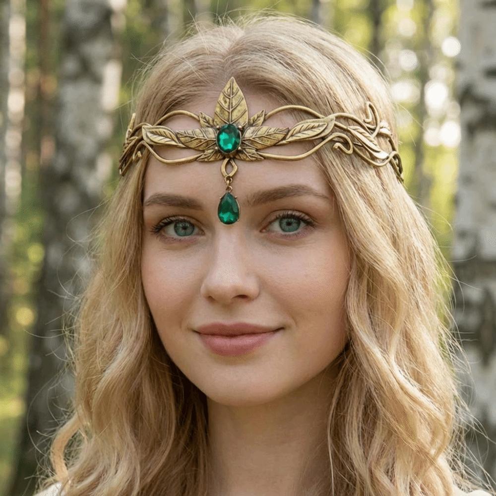 Vintage King Round Elves Crown Baroque Zinc Zinc Alloy Rhinestone Headdress  Bridal Party