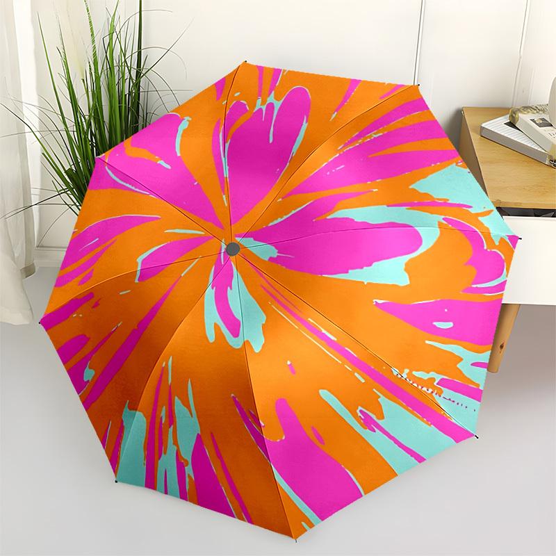 

1pc Floral Pattern Umbrella Portable Folding Umbrella Durable Iron Frame, Suitable for All Seasons Home Travel Outdoor yy260319037