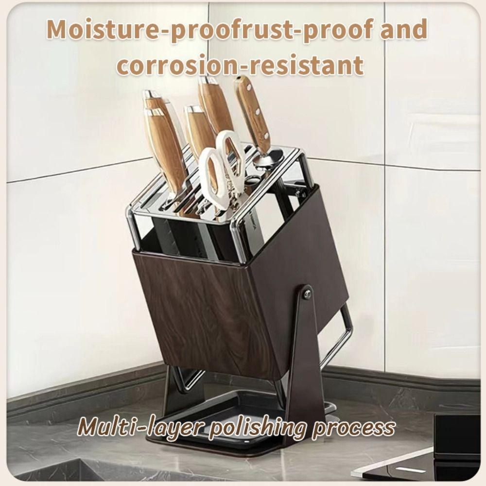 Stainless Steel Storage Rack 9 Slots Countertop Shelf High Quality Kitchen Storage Holder