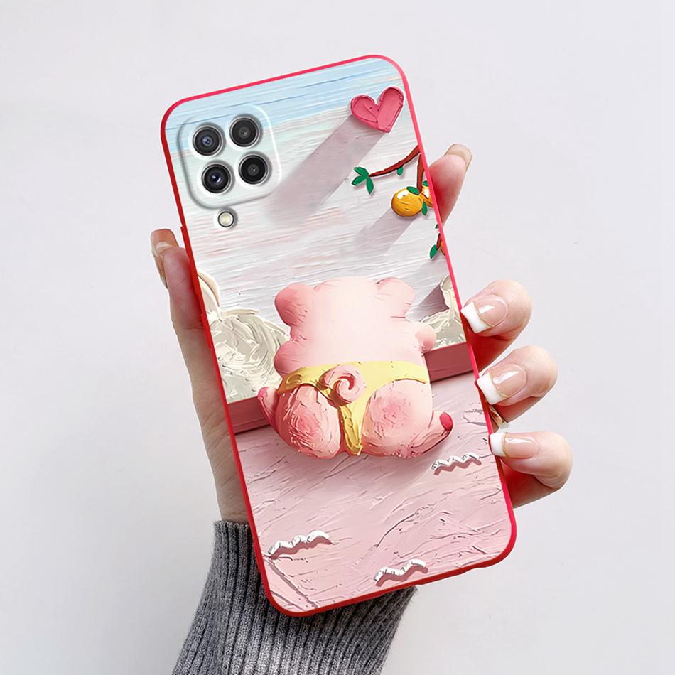 For Samsung Galaxy A22 Case F22 M22 Astronaut Painted Back Cover Silicone Soft Slim Phone Case For Samsung M22 F22 A 22 5G Shell