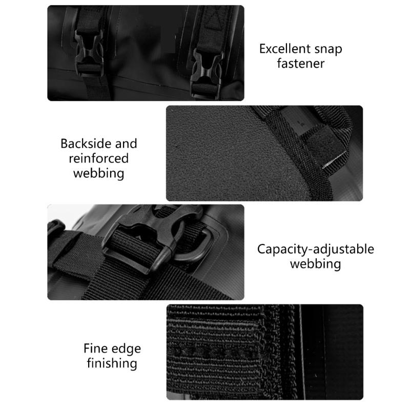 Modular Motorcycle Side Bag Convertible to Shoulder Pack with 8L Waterproof Interior & Anti Slip Mesh Compartment