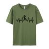 Fishing Heartbeat Tshirts Slim Fit Normal Top Tshirts Student Tops T Shirt Design Tee Shirts Thanksgiving Day