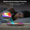 100W Metal Wireless Charger Pad Led Light for iPhone 16 15 14 13 12 Pro Max Samsung Xiaomi Mini Fast Wireless Charging Station