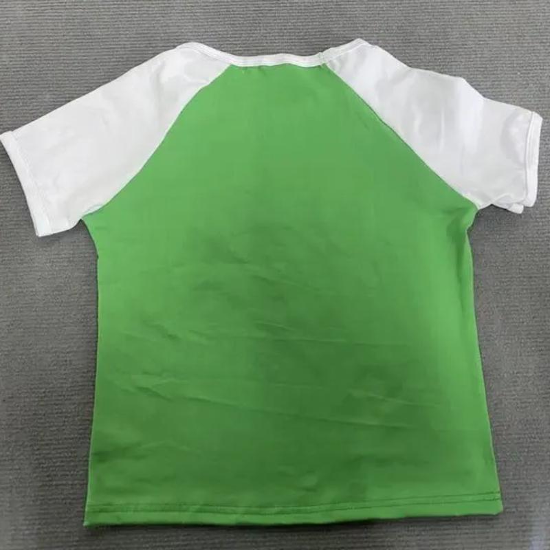 European and American Y2K summer personalized casual letter embroidered round neck T-shirt