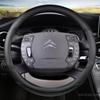 Für Citroen C1 C2 C3 C4 C5 C4L Berlingo C4 PICASSO C5 AIRCROSS Auto Lenkrad Abdeckung Carbon + Leder auto