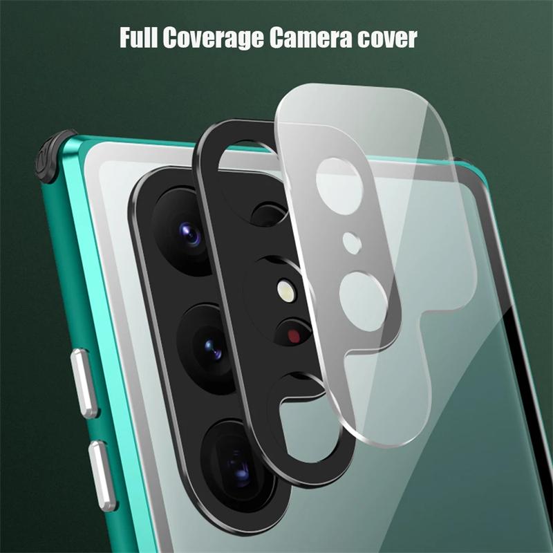 360° Anti Peeping Privacy Double Sided Tempered Glass Case For Samsung Galaxy S26 S25 S24 S23 S22 Ultra Plus Magnetic Metal Bumper Phone Cover