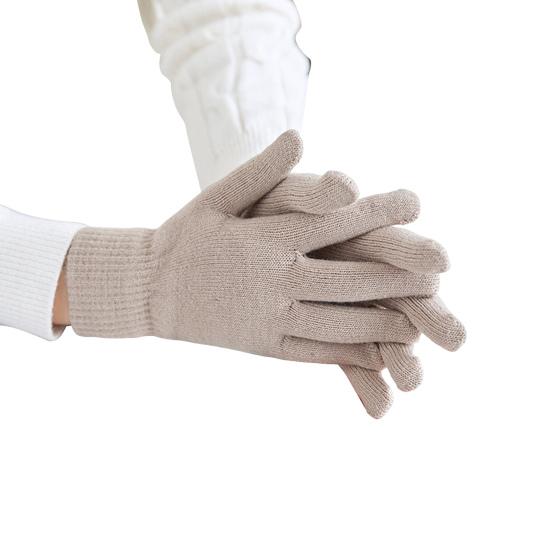 Winter Knitted Gloves Female Thickened Warm Gloves Breathable Cycling Gloves with Windproof Elastic Cuffs for Running Errands Driving