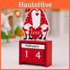 Charming Wooden Valentine's Day Countdown Calendar Tabletop Decor Heart Gnome Piece