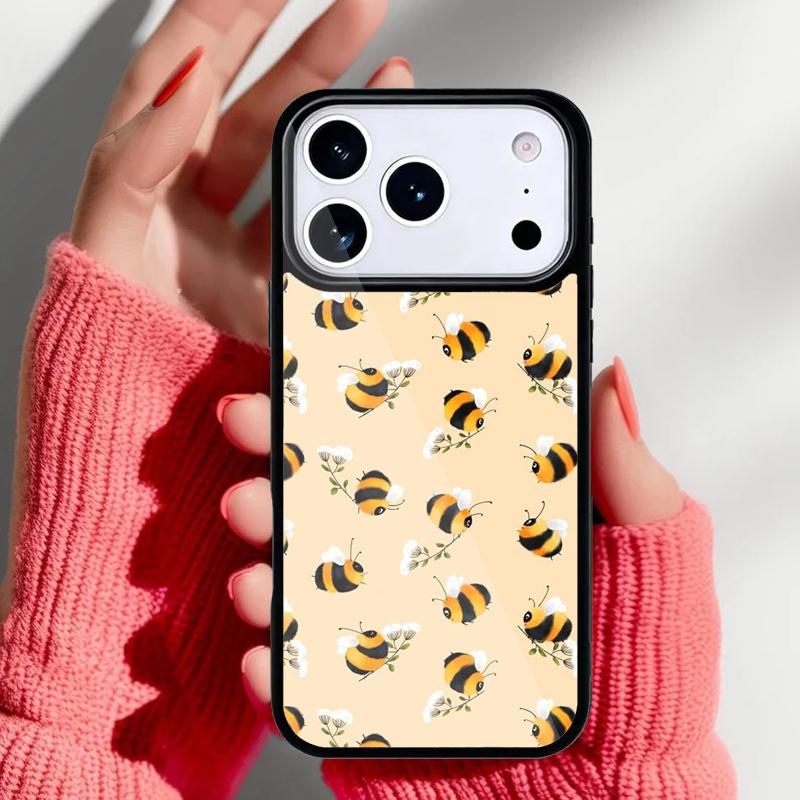 Bees soft Phone Case for iPhone 17 16 15 14 13 Pro Max Back Cover for 12 11 Pro Coque