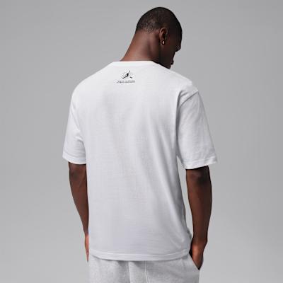 Men's Jordan T-Shirts Unisex White Crew Neck Moderate