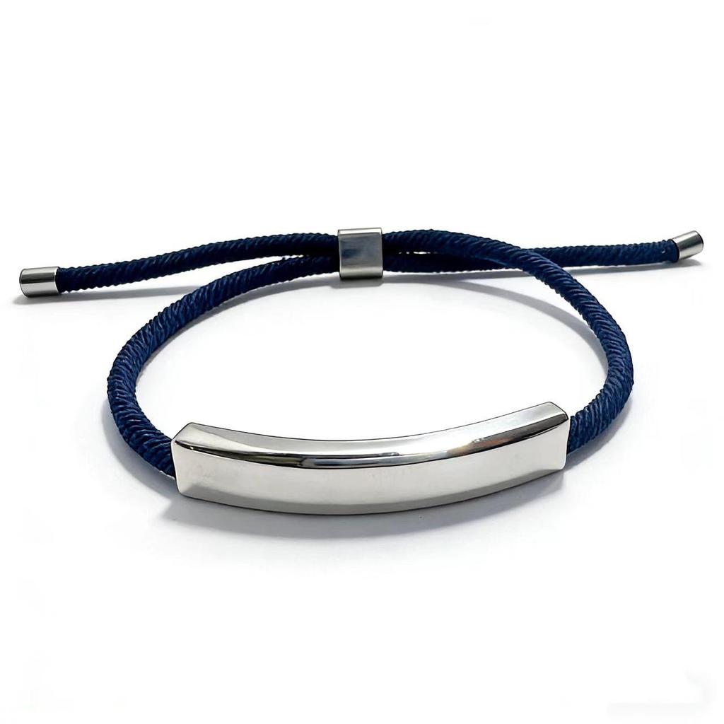 Multicolor Stainless Steel Engravable Woven Bracelet - European & American Festival Gift