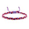 Adjustable Colorful Three-Strand Braided Waxed Thread Bracelet Set for Couples and Handmade Jewelry