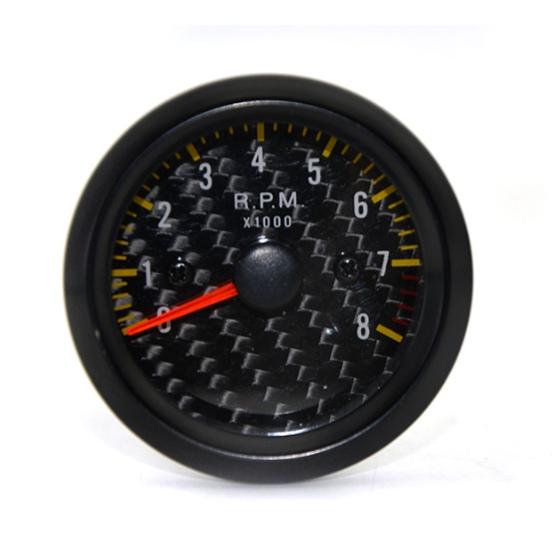 2" 52mm Carbon Fibre Face Black Rim Boost Gauge Bar Psi Water Temp Oil Temp Oil Press Volts Tachometer Vacuum gauge+Gauge Pods