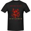 JOISOMI Herren T-Shirt Disturbed Band Rundhals T-Shirt Baumwolle Lässig Sportlich Herren Laufshirts(1)
