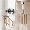 Hanging Six-claw Rotating Hook Wall Mounted Suction Cup Hook Kitchen Utensil Holder  For Home