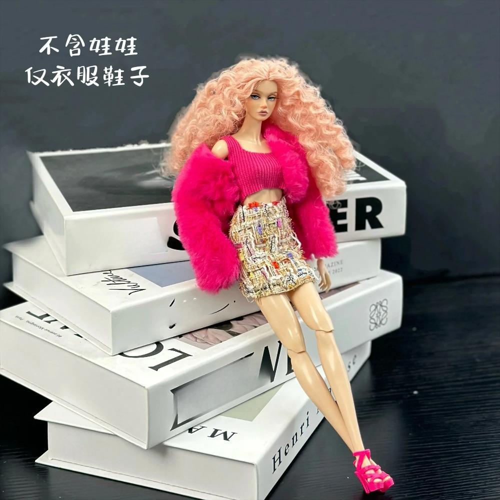 2025 New Clothes Set + Shoes / 30cm Doll Clothing Suit Plush Coat Top Skirt Pant Sweater Outfit for 1/6 Doll Clothes / Diy Toys