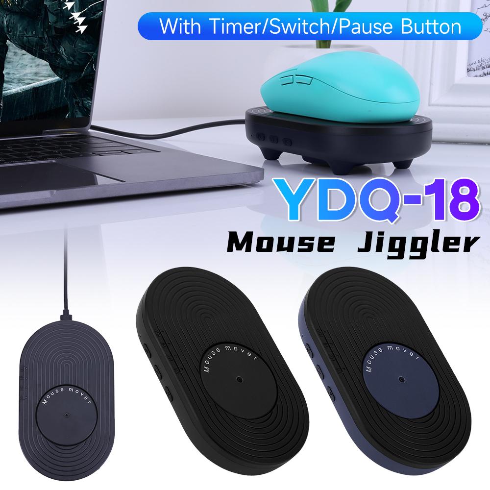 Mouse Jiggler Mouse Mover with Timer/Switch Button Undetectable Moves Mouse Automatically USB C Cable Keep For PC Screen Active