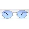 Used [Classic & intelligent oval sunglasses] BLESS ORIGINAL Classic Eight-SUN Silver / Blue