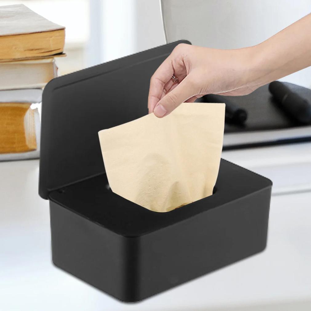 Scatola Salviette Umidificate Antipolvere Dispenser Salviette Scatola Portatile per Salviette Scatola Portaoggetti con Coperchio Per Auto Casa Ufficio Organizer da Scrivania Vendita Calda