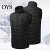 Nanometer Carbon Heating Element Heated Vest Men Women Winter USB Infrared 21 Areas Jacket Temperature Switching Buttons Stand Collar Pockets