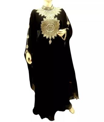 Dubaj Stylové Farasha Dlouhé Marocké Ruční Práce Šaty Islámské Šaty Kaftan Abaya