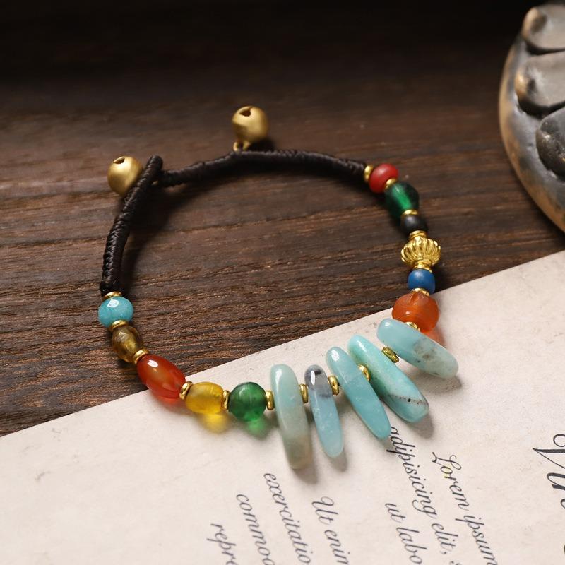 

Натуральный кристалл ретро плетеный браслет нишевый дизайн высококлассный браслет браслет браслет женские аксессуары