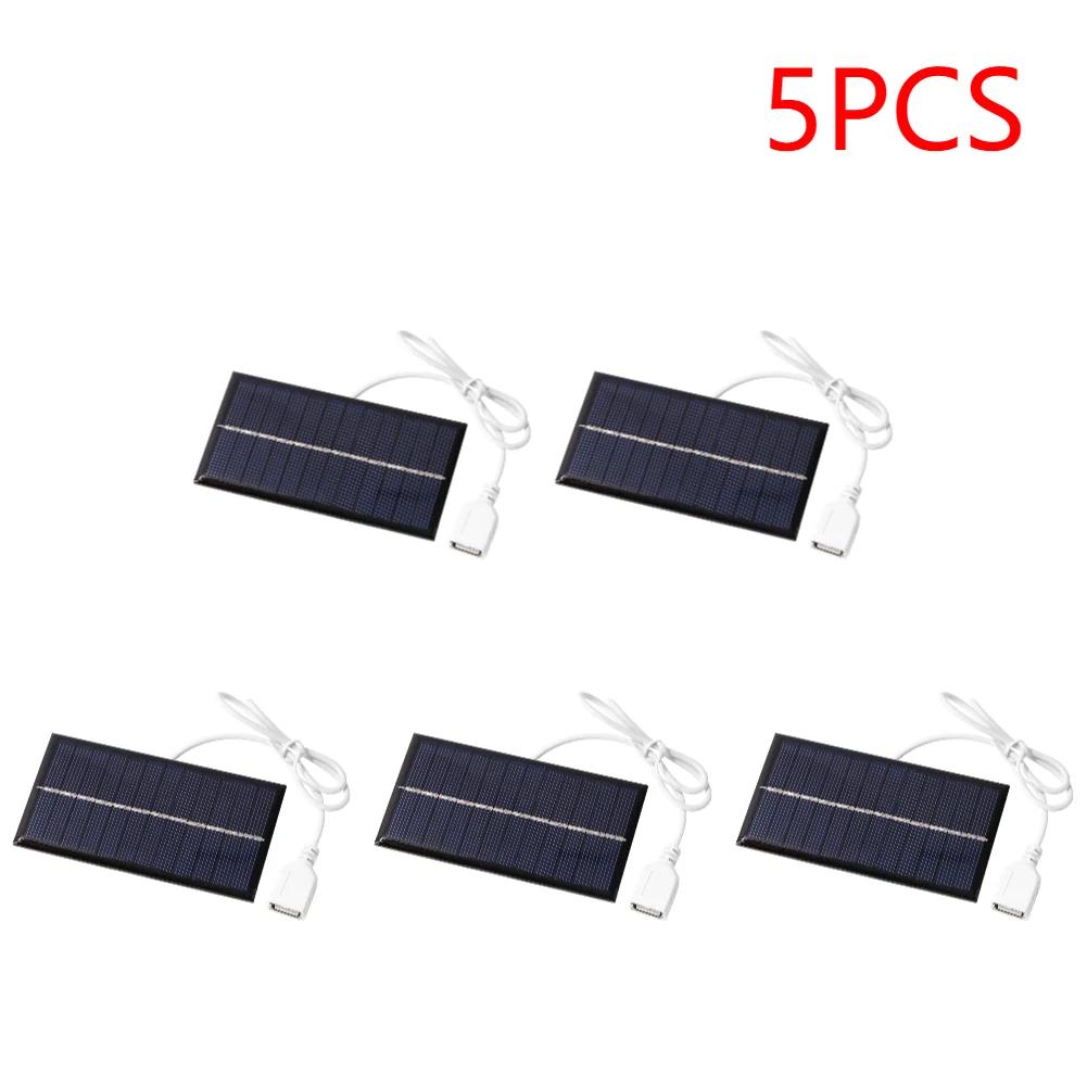2-5Pcs Mini Solar Panel 1W 6V for Phone Power Bank Fan Cell Chargers DIY Solar System Polysilicon Solar Panel