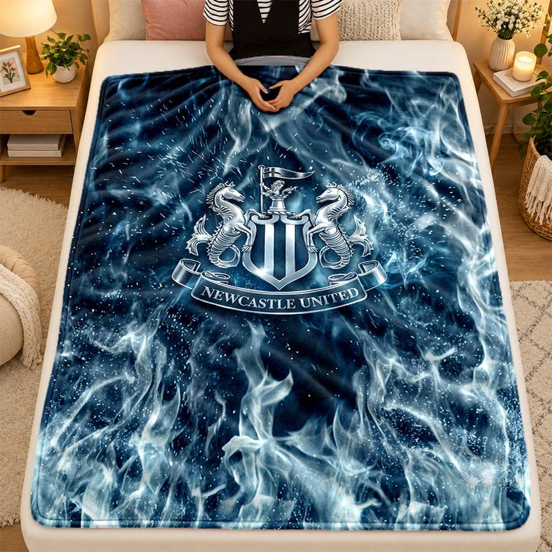 Coperta di Flanella Newcastle United Calcio Calda Morbida Plaid per Uso Interno Divano Letto Soggiorno