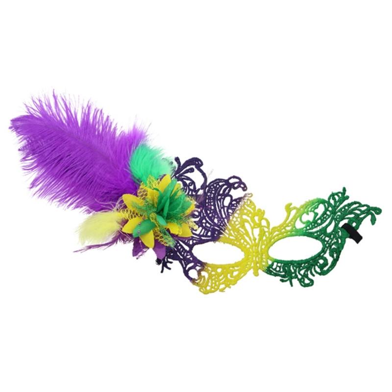 Elegant 3 Color Lace Feather Carnivals Mask For Costume Parties Themed Event And Performances