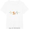 Vintage Surf Surfer Gift Heartbeat Waves Surfing T-Shirt Unisex Oversized T shirt cotton Tees Streetwear Topsunisex Clothing
