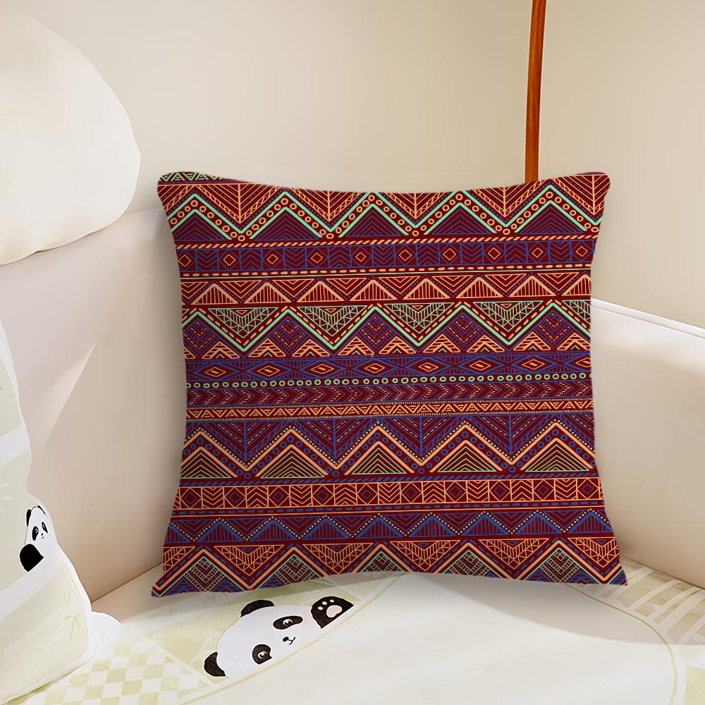 Fashion BBohemia Painting Pattern Cushion Cover Plush Fabric Soft Double Sided Print Sofa Cushion Cover Throw Pillow Covers