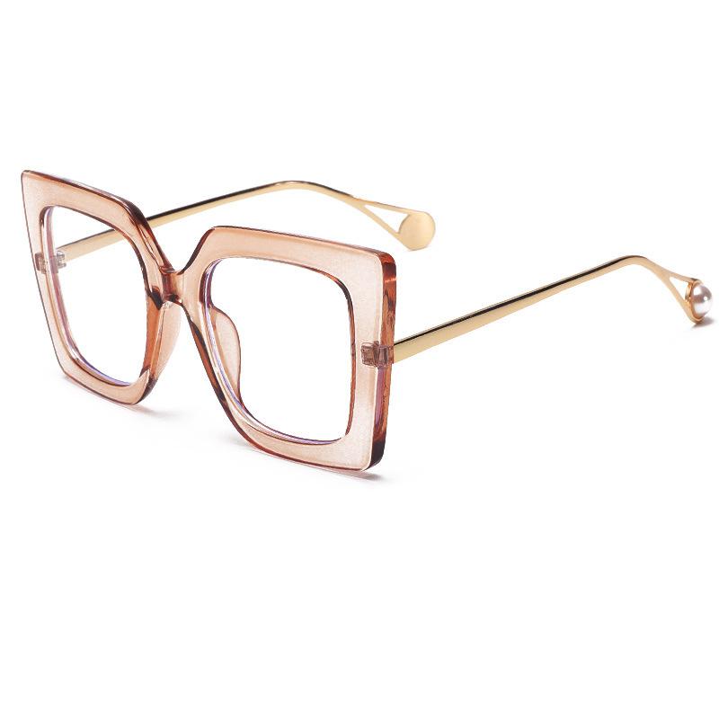 New Fashion Glasses Frame Square Anti-blue Light Women's Large Square Flat Mirror Trend Glasses Frame 1916