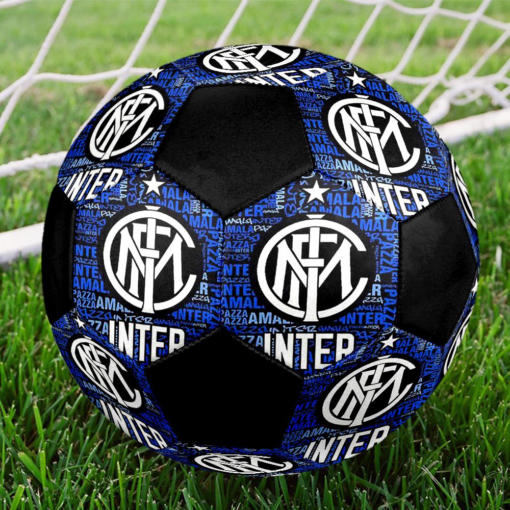 Pallone Calcio Indoor Inter Milan Colorato Cucito a Macchina PVC Misura 5 Allenamento Squadra Pronto per la Competizione Durevole Rimbalzo Elevato Cool Regalo Sportivo