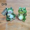 Cartoon Nebel Figurine Harz Willkommen Libelle Frosch Statue Skulptur Home Office Desktop Indoor Outdoor Garten Dekoration Ornament