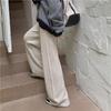 Women’s Solid Fashion Slim Thicken Knit Pants High Waist Casual Stylish Straight Trousers for Lady Soft Comfortable Versatile Warm Loose Knit Pants