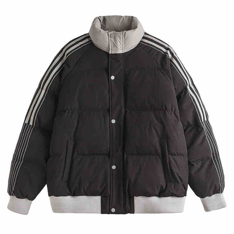 

Американская полосатая хлопковая куртка мужская осень-зима 2025 новая модная брендовая свободная холодостойкая хлопковая куртка утолщенная повседневная куртка 3XL