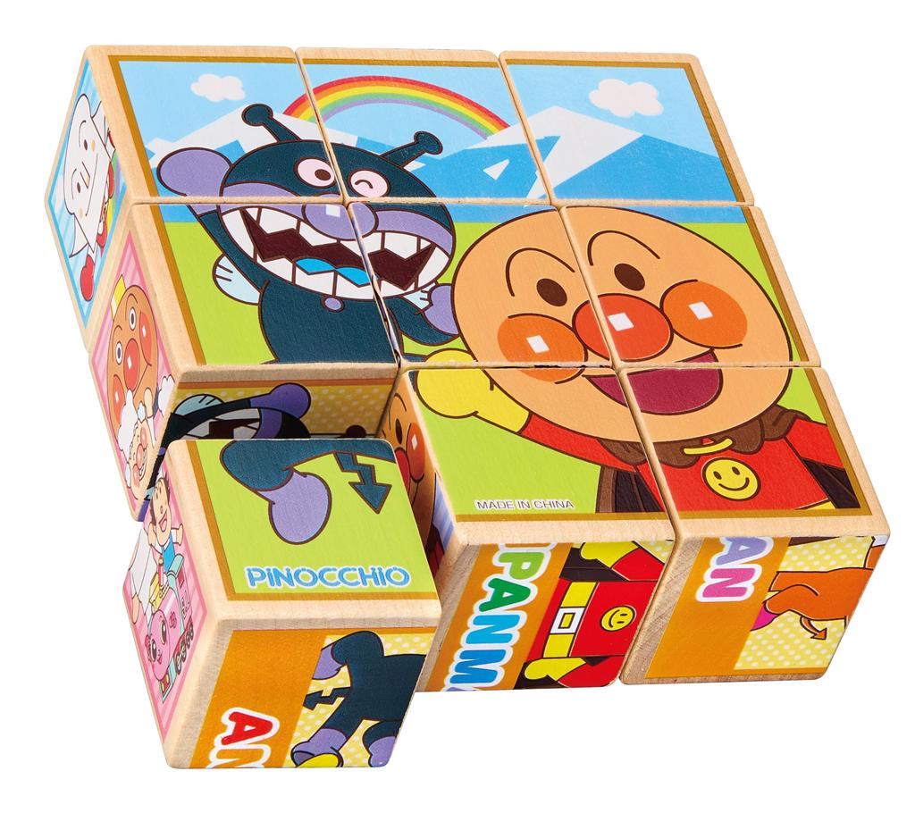 AGATSUMA Anpanman Wooden Matching Puzzle and (Ages 1.5 Up)