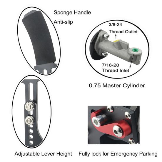 Modified Hydraulic Handbrake Replacement Aluminium Drift Racing Lever E-brake for Cars