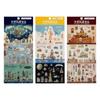 CRAY-PAS Clear Sticker 3-Piece Set Kuusou Gai Zakka Ten Fantasy Town Series (Sky, Civilization, Stationery) Cute Decorative Stickers QCS-KZABC