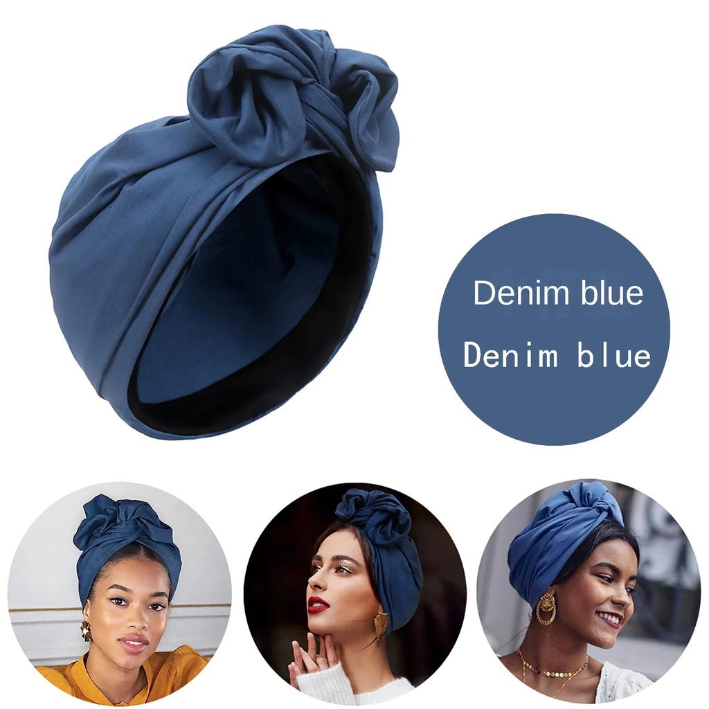 French Vintage Turban Hat Fashion Female Bandana Headband Women'S Hair Cover Cap Ladies Head Wraps Muslim Headscarf Bonnet