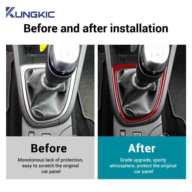 Soft Carbon Fiber Sticker LHD RHD For Renault Clio 3 2013 2014 2015 2016 2017 2018 Car Gear Outer Shift Frame Interior Accessori