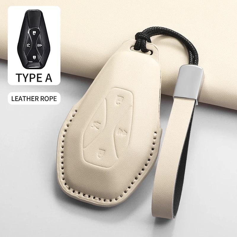 PU Leather Car Key Case Cover For ARCFOX Alpha S T 7, T, S, T5 S5 Control Protect Cover Durable Accessories