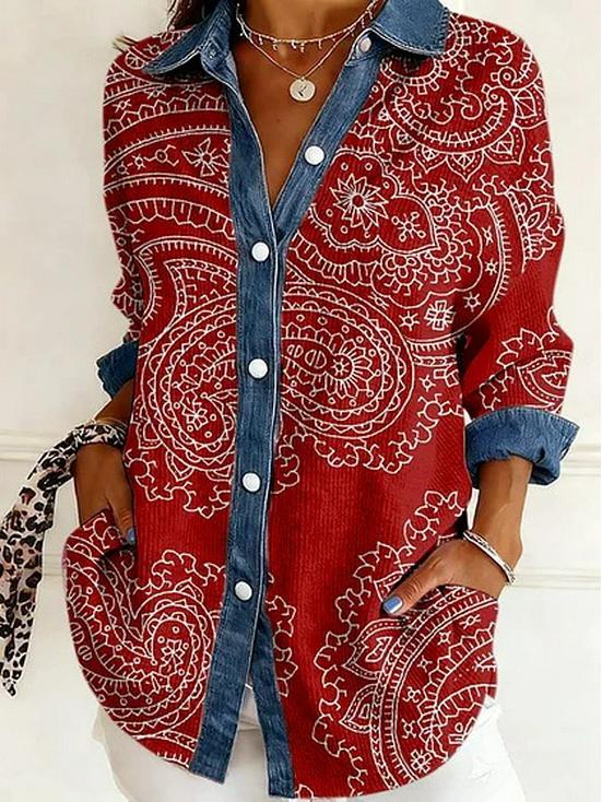 2026 European-American Patchwork Floral 3D Print Women's Spring Cardigan