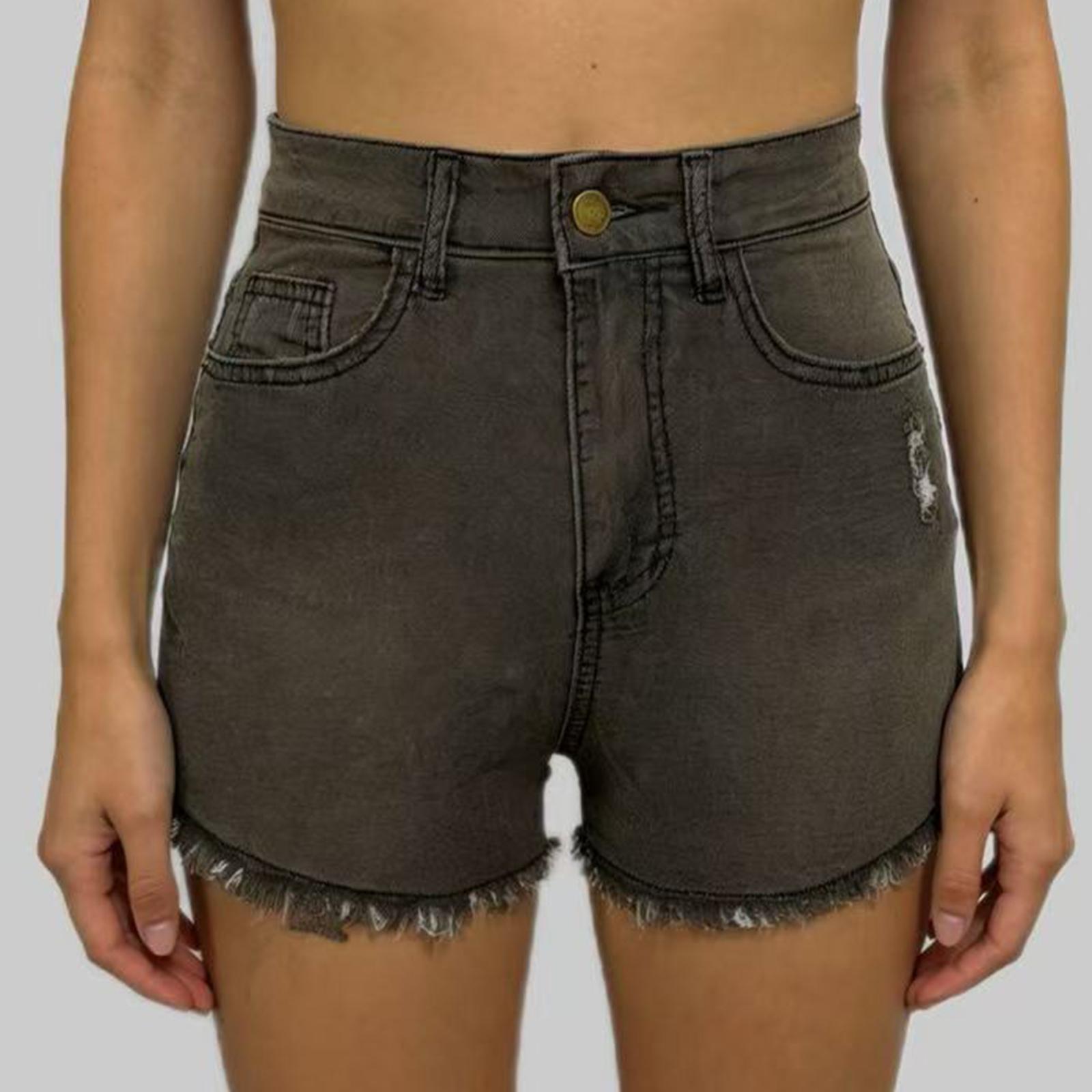 

Women s Color Jeans Stretch Slim Fit Distressed Denim Shorts S