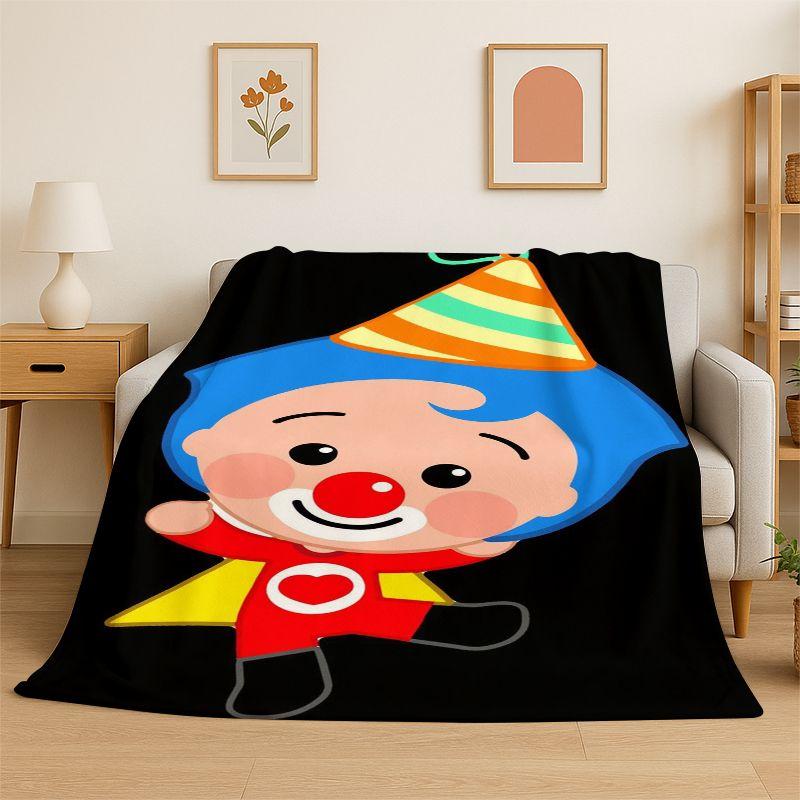 Coperta Morbida in Flanella Plim Plim Cartone Animato, Coperta Accogliente per Letto, Divano, Poltrona, Camera da Letto, Soggiorno, Viaggio, Picnic, Campeggio