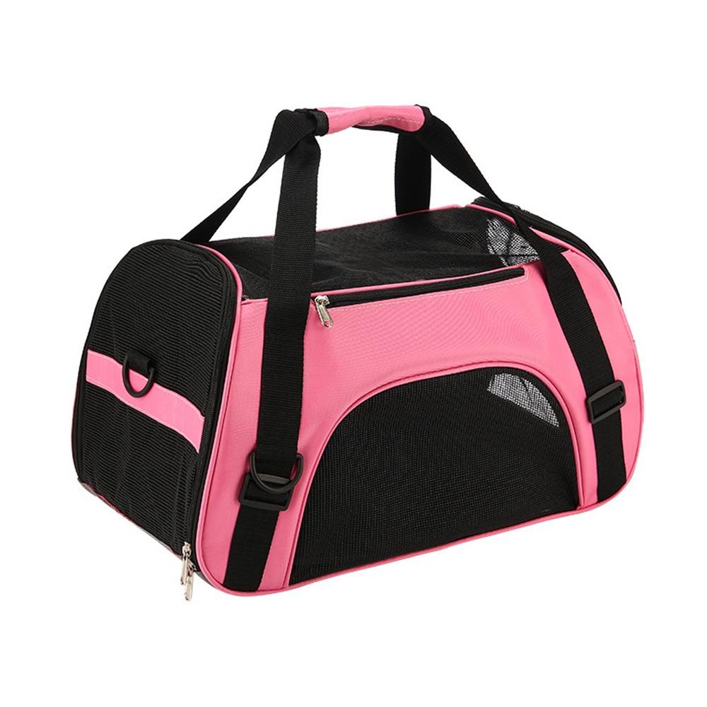 

Дышащая сумка-переноска для собак и кошек, складная, маленькая, палатка-переноска для собак и кошек, для улицы L розовый