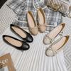 Ballet Flats Shoes Women Classics Loafers Genuine Leather Fashion Design Bowknot Girls Office Lady Casual Shoes For Woman