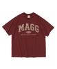 EMEIJIGEULAEM (Boxy Tee) Analog Lettering Logo Short Sleeve T-Shirt (Wine)