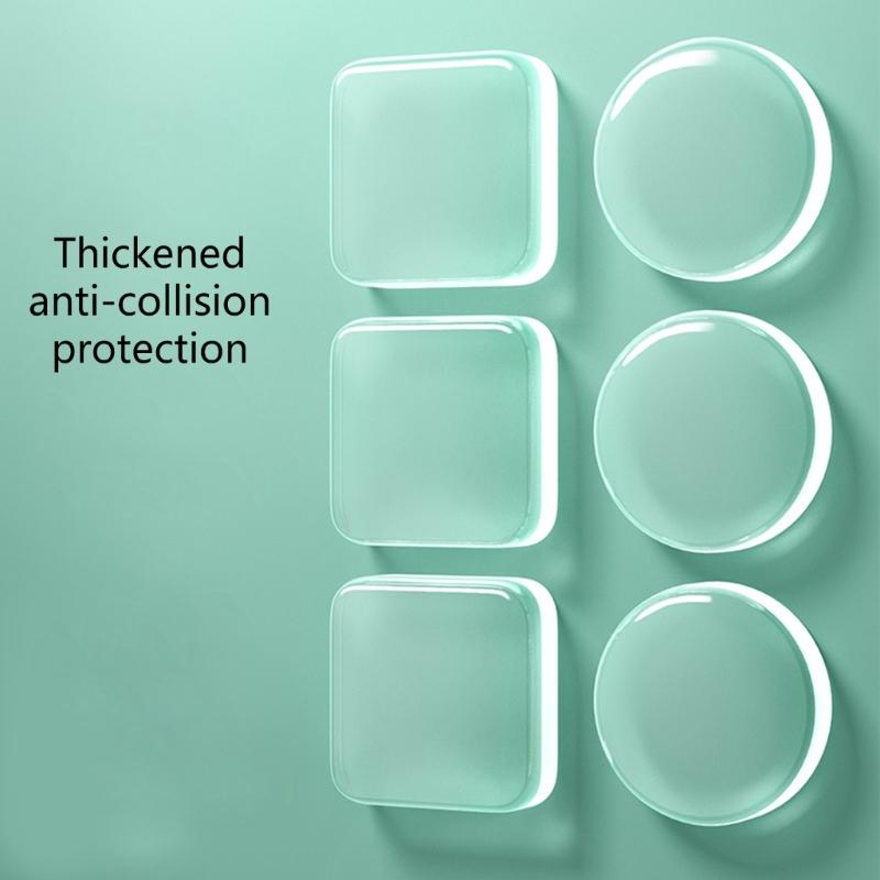 Thickened Door Stoppers Bumper Strong Wall Protectors No Residues Adhesive Reusable Silicone Pad for Furniture Door